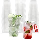 AOLUXLM 50 Partybecher Set, Wiederverwendbar, Plastikbecher, 300ml/10oz, Polypropylen, Bruchsicher, Spülmaschinenfeste, Trinkbecher für Events, Partys, Gastronomie, Geburtstagsfeiern, Hochzeit