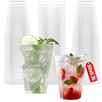 AOLUXLM 50 Partybecher Set, Wiederverwendbar, Plastikbecher, 300ml/10oz, Polypropylen, Bruchsicher, Spülmaschinenfeste, Trinkbecher für Events, Partys, Gastronomie, Geburtstagsfeiern, Hochzeit