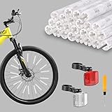DEHUA Fahrrad Speichen Reflektoren Set, 48stk reflektierenden Speichen 2stk Reflektoren Vorne & Hinten mit Katzenaugen Reflektor und Schraubenzieher, Fahrrad Reflektor für Mountainbike Rennrad
