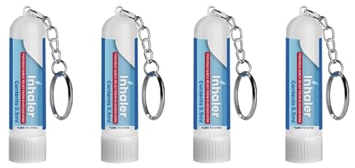 Menthol Nasal Stick Inhaler- Fast Relief from Stuffy Blocked Nose - Pack of 4 x 0.5ml