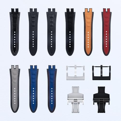 Bracelet EXCALIBUR silicone cuir Nubuck VELORE 28mm Roger Dubuis - 6