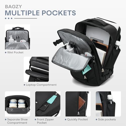 Mochila cabina impermeable BAGZY con USB para portátil 4