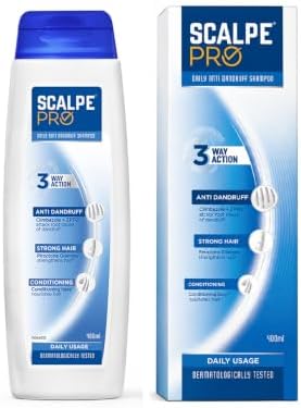 Scalpe Pro Daily Anti-Dandruff Shampoo | Removes Dandruff from Source | Prevents Itching & Irritation | Scalpe Science | Climbazole Formulation | Dermatologically Tested | For Women & Men | 100ml
