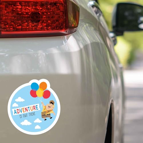Image of Disney Up Movie Adventure is Out There Adhesive Vinyl Decal - Fun Up Sticker for Car - Great Gift Idea