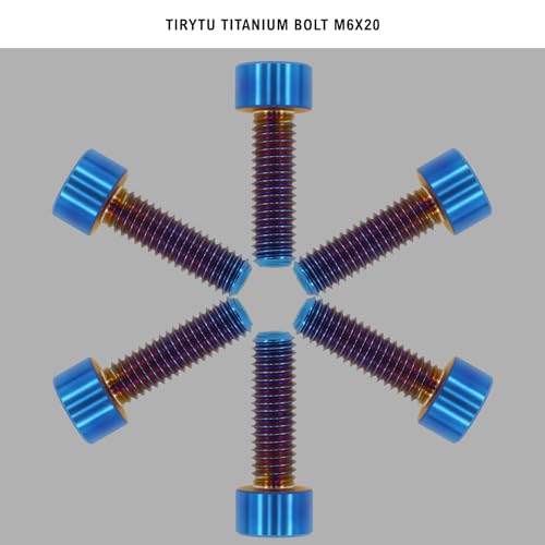 Image of M6x20 Titanium Bolts, Burnt Blue, 6PC