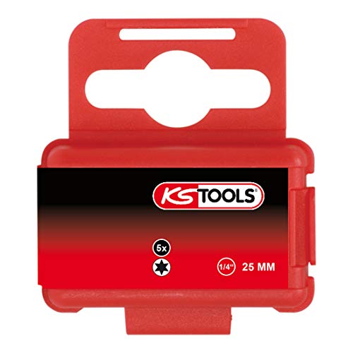 KS TOOLS 918.3516 TORSIONpower bit, 25mm, T205pcs, Chromé Satiné