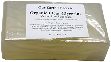 Our Earth's Secrets Organic Oil Clear Glycerin - 2 Pound Melt and Pour Soap Base image 5
