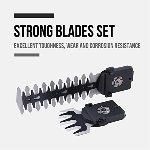 Lichamp Cordless Hedge Trimmers, 7.2V Electric Grass Shears Shrub Trimmer Hand Held Battery Powered Rechargeable for Garden and Lawn Greenwork