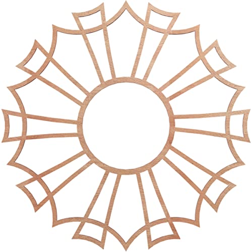 Image of Ekena Millwork 18 inchOD x 6 3 /8 inchID x 3 /8 inchT Augustus Wood Fretwork Pierced Ceiling Medallion, Cherry