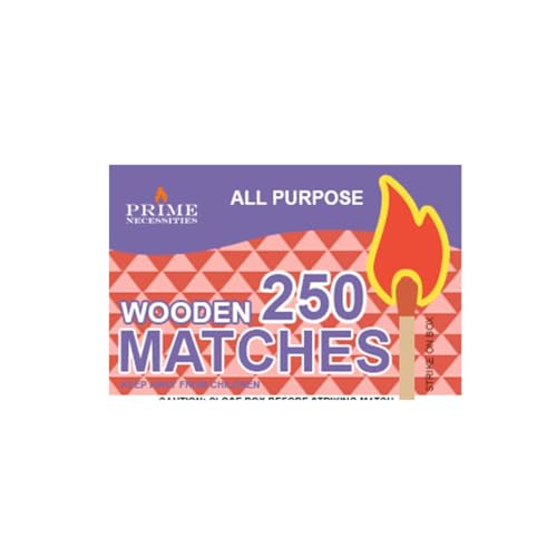 1 Box of 250 ct Wooden Kitchen Matches by Prime Necessities