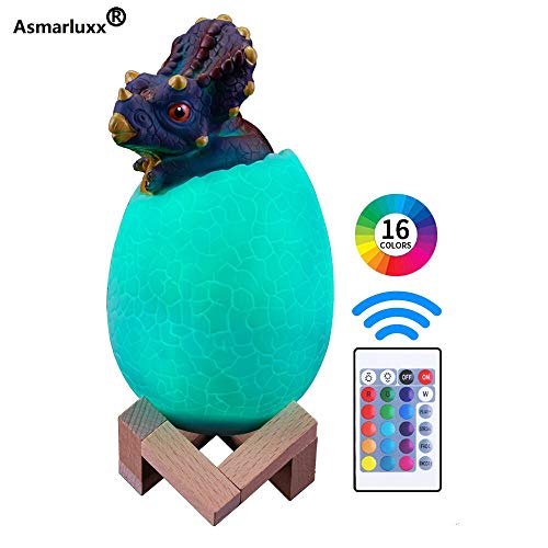 Preisvergleich Produktbild Triceratops Dinosaurier Dinosaurier Ei Pat Nachtlicht 3D LED Tischlampe Kinder Geburtstagsgeschenk Nachtzimmer Dekoration