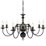 vidaXL Kronleuchter Metall Antik 8-flammig Pendelleuchte Deckenlampe Lüster - 4