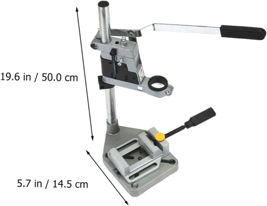 Uonlytech Adjustable Drill Stand with Iron Base Single Hole Drill Press Holder Bench Clamp Rack
