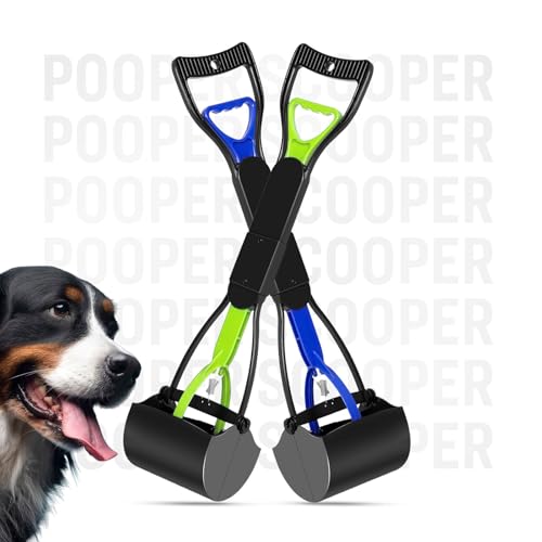 Image of Dog Pooper Scooper, Pooper Scooper for Dogs - Heavy Duty Pooper Scooper for Pet Waste Removal, Effortless Foldable Dog Poop Pick Up Tool (Green) MEGAVICXEL