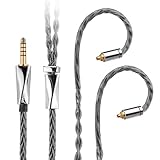 FAAEAL Earphone Cable with MMCX Connector,8 Strands OCC and OFC Silver Plated Litz HiFi Upgrade Wire,Headphone Replacement Line for IE900 SE425 SE535 SE846 XBA-A3/A2/H2/H3 300AP SE215 SE315 (4.4mm)