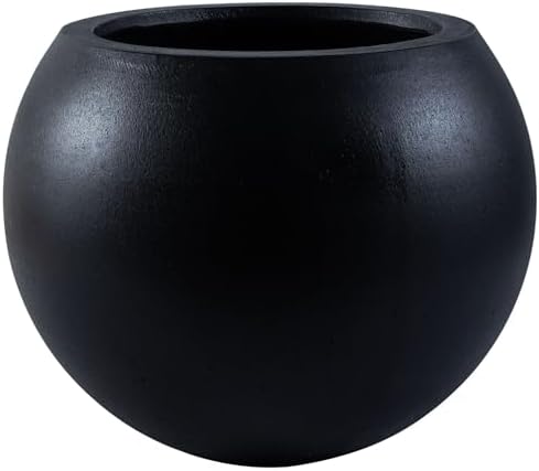 Safavieh Outdoor Collection Kenslia Black Concrete Planter (Fully...