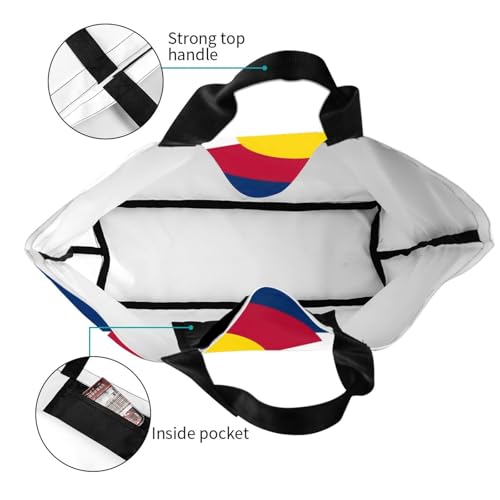 State Flag Shoulder Tote Bag Patriotic Large Reusable Shopping Bags for Women Men Gym Yoga Beach Travel3