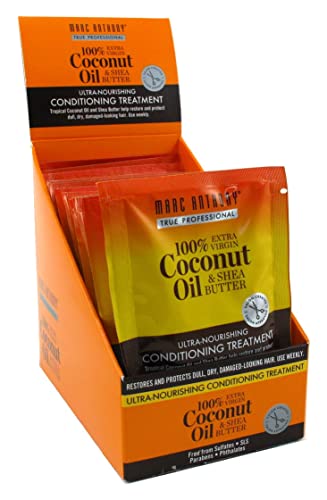 Tratamientos De Cabello, Beauty Aceite de coco Marc Anthony 100% y tratamiento de karité, 1.69 onzas (12 piezas) (50 ml)