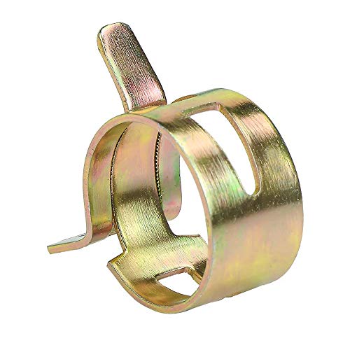 DXLing 120 Pièces Clip à Ressort Metal 10 Taille Tuyau Serre-joints Tuyaux Colliers de Clip Réglable Double Oreille Tube Attaches Assortiment Kit avec Boîte de Rangement pour Tuyau D'eau Tuyau D'air