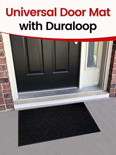 SlipToGrip Universal Door Mat – Plaid Design Size 35” x 23” – Anti Slip, Durable & Washable – Duraloop Mesh Entrance Outdoor & Indoor Welcome Mat – Dirt and Dust Absorber
