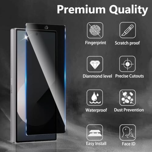 Image of Premium Privacy Tempered Glass Screen Protector for Samsung Galaxy Z Fold 8 Ultra (8 Inch, Pack of 1) Edge to Edge Coverage Anti-Spy Anti-Peeping 9H Hardness Screen Guard with Installation Kit
