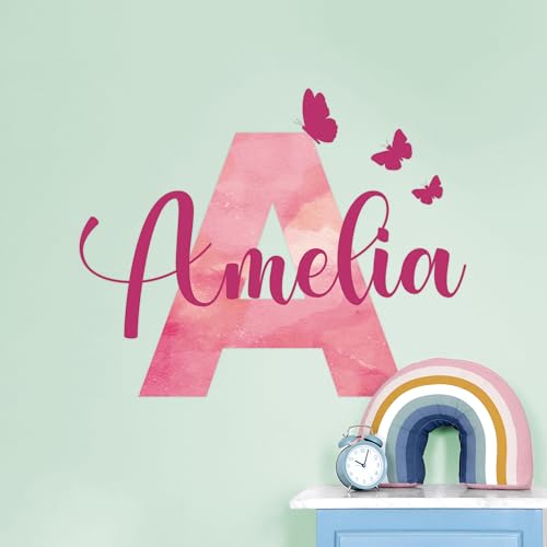 Vinilo decorativo personalizado para pared habitación niña miniatura 1