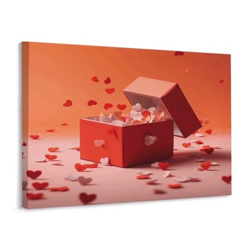 Décoration sur toile de qualité supérieure avec cadre horizontal et coffret