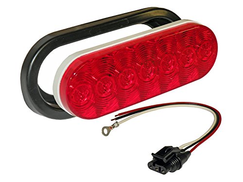 Perterson 6 inch Oval LED Trailer Tail Light Kit (820KR-7) - Single