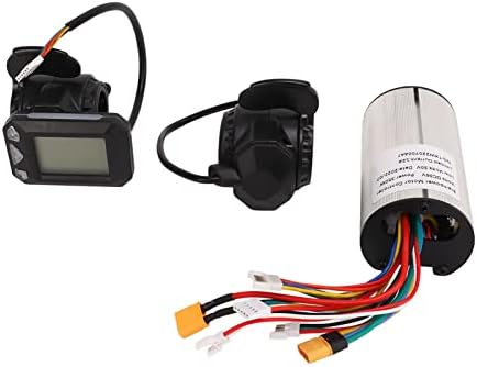 SUNFECILI Scooter Brushless Controller Set Electric Scooter Controller Kit with Real Time Display Designed for 36V Motor Kit & 5-6in 350W Motor Brushless Controller 12A DC Motors