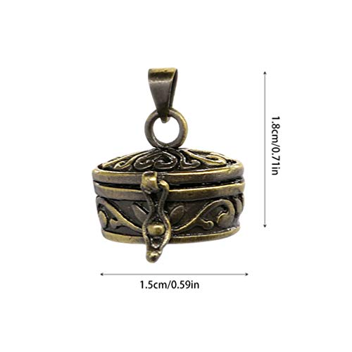 Holibanna Colar de cinzas para animais de estimação, joias memoriais, vintage, medalhão esculpido, u