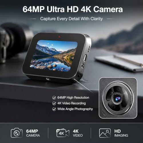 Cámara digital LAISANIM 64MP 4K con zoom óptico 10x miniatura 2