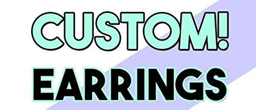 Personalized Custom Black and Gold Posts Studs Earrings Name Plate Laser Cut Design Stunning - Quality, Attractive Fashion Earrings, Made To Order, Any Name or Word - 1 INCH Size, Post Earrings Design4