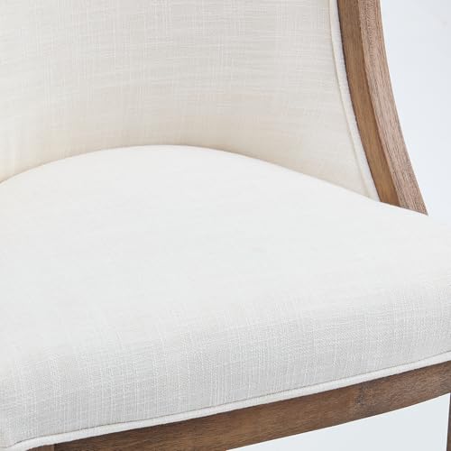 Farmhouse-Bar-Stools-Set-of-2-Counter-Height-Barstools-with-Curved-Back-Upholstered-Counter-Stools-for-Kitchen-Island-Bar-Pub-Club-Cafe-Walnut-Color-Wood-Legs-Linen-Beige-Paded-Seat Farmhouse Bar Stools Set of 2 Counter Height Barstools with Curved Back Upholstered Counter Stools for Kitchen Island Bar Pub Club Cafe Walnut Color Wood Legs Linen Beige Paded Seat