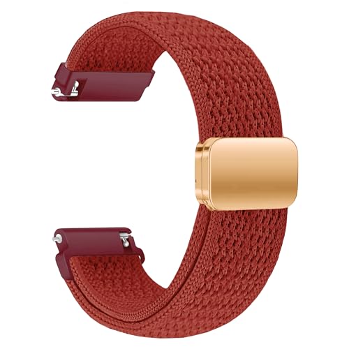 Image of ACM Watch Strap 20mm compatible with Compaq Q Watch Smartwatch | Woven Braided Magnetic Adjustable Luxury Belt Band