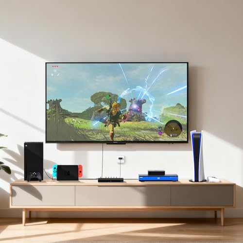 Image of 5Port HDMI Switcher 8K@60Hz 5In 1Out HDMI Selector with IR Remote Supports Full HD 4K /1080P /3D & HDCP2.2 for Switch,Xbox,PS4 /PS5,Fire Stick,Roku,Apple TV