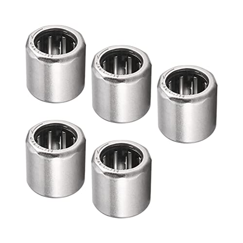 Kozelo 5pcs HF0812 Needle Roller Bearings - [8mm x 12mm x 12mm] One Way Clutch Bearing for Transmission Use, Chrome Steel Rollers
