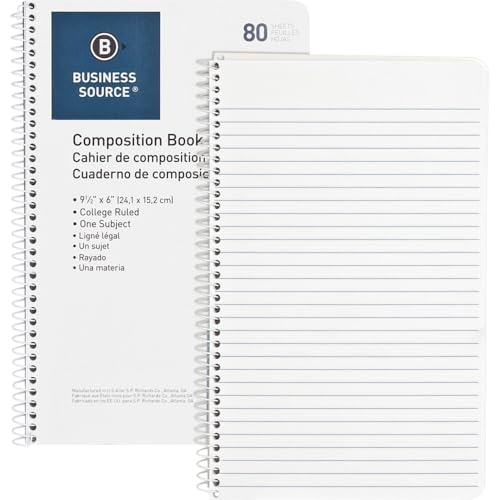 Cahier à spirale sans marge ligné universitaire format 15x24cm de 80 pages blanches