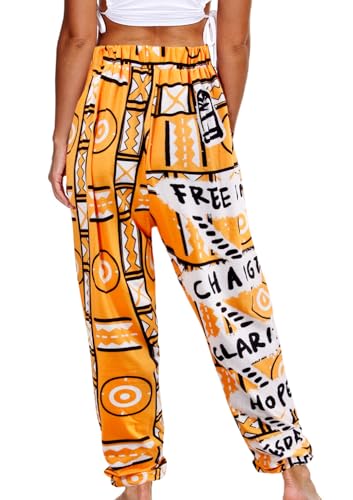 Liliam Women's Boho Floral Print Harem Pants High Waist Hippie Pants Trousers with Pockets3