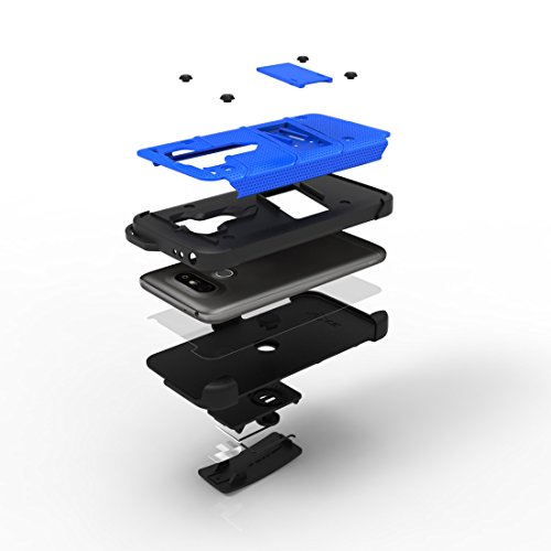 Lg G5 Case, Zizo [Bolt Series] With Free [Lg G5 Screen Protector Clear] Kickstand [Military Grade Drop Tested] Holster Belt Clip - Lg G5 #TOP2