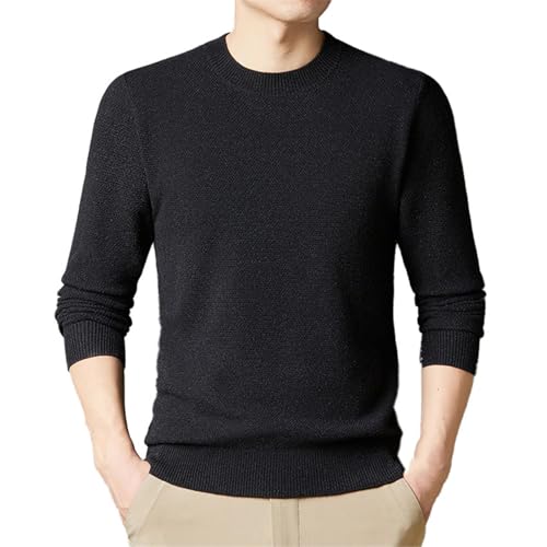 Men's Autumn and Winter Round Neck Long Sleeve Leisure Knitted Sweater Pullover Thickened Warm Sweater