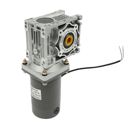 panfudongk Motor reductor Worm Gear de 120 W, motor eléctrico RV, motor helicoidal de 12 V, velocidad de rotación ajustable, aluminio fundido, tubo de acero hueco, 1800 rpm