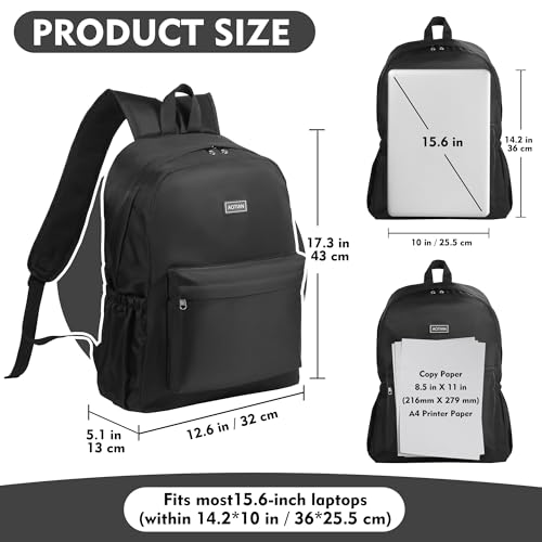 AOTIAN 17-Inch Backpack for Adult, Durable Lightweight Bookbag for Boys & Girls, Daypack for College, Work, Travel & Hiking4