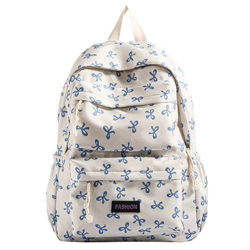 Bow Backpack Large Capacity Kawaii for Girls, Japanese Aesthetic Campus Bag, Laptop Backpack with Cute Accessories