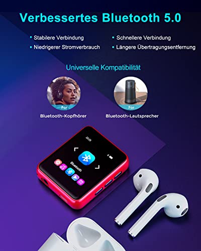 MP3-Player mit Lautsprecher 32GB und Bluetooth 5.0