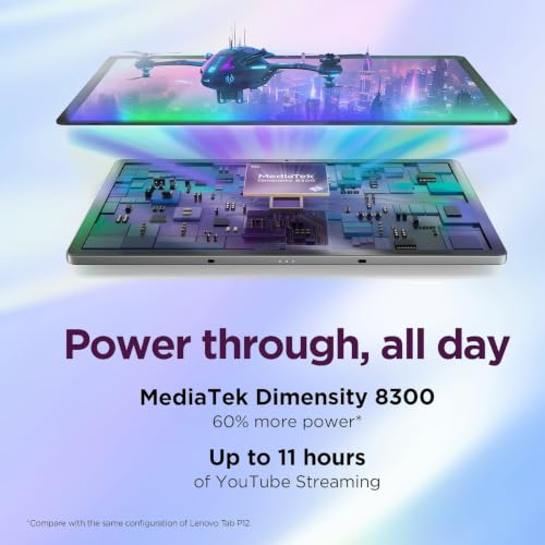Image of Lenovo Idea Tab Pro 12.7 inch 3K Student Tablet, MediaTek Dimensity 8300 | 8GB RAM, 192GB Storage(UFS+64GB SD), Android Tablet, JBL Speakers, Dolby Atmos, Google Gemini, Long Battery, Pen & Folio Case