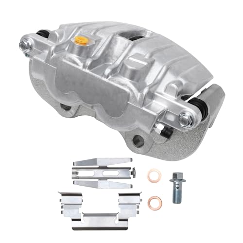 Image of Detroit Axle - Rear Right Brake Caliper for 2001-2006 Chevy Silverado 1500 | GMC Sierra 1500 Suburban Yukon XL Tahoe Cadillac Escalade ESV EXT Passenger Side Disc Brake Caliper w /Bracket Replacement