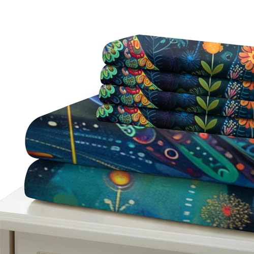 Housse de couette oiseaux 3D en microfibre premium 3 pièces avec fermeture éclair invisible