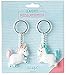 Mr. Wonderful Set de 2 llaveros Unicornio para Personas fantásticas, Multicolor, 6x7 cm