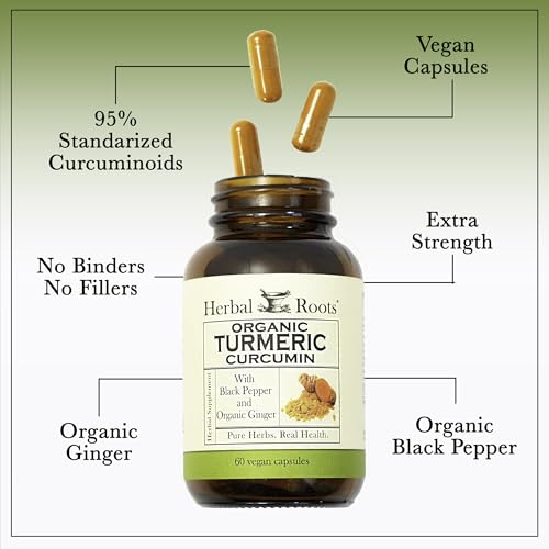 image for Herbal Roots - Turmeric Curcumin Capsules - Extra Strength - 1000mg Pu