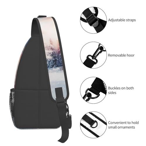 Bolso tipo Sling para Hombre y Mujer Negro, para Viaje y Senderismo miniatura 4